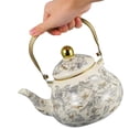 thumbnail image 5 of nzhaoha Vintage Enamel Tea Kettle Stovetop Whistling Teapot Floral Porcelain Home Kitchen Decor Gift, 5 of 7