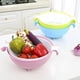 thumbnail image 4 of Chic 2 y 1 Colador grande con dolor integrado para lavar, escurrir y mezclar frutas y verduras Vhermosa Utensilios de Cocina, 4 of 6
