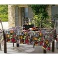 thumbnail image 3 of Newbridge Rectangle Vinyl Flannel Backed Tablecloth, 52 x 70 Inch, Grill King, Indoor Outdoor Waterproof Vinyl Table Cloth, Barbeque Party, 3 of 8