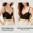 thumbnail image 5 of Women's Low Back Bra Sexy Push Up Comfort Seamless Lace Deep V Backless Bra, 5 of 7
