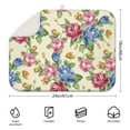 thumbnail image 2 of Microfibre Drying Mat for Kitchen Rose Floral Print Dish Drying Drainer Mat Absorbent Pioneer Drying Mat Washing Up for Glass, Plate & Cup 18inch X 24inch, 2 of 5