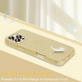 thumbnail image 2 of GALAPROX Bling Gillter Design for iPhone 16 Pro Max Case 6.9'' 2024, Stylish Sparkle Cover for Girls Women -Gold, 2 of 6