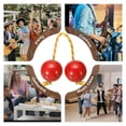 thumbnail image 7 of Uxcell Rhythm African Shaker Kashaka Shaker Ball Kashaka Hand Percussion Instruments with Yellow Rope, Fit for Adults Red, 7 of 7