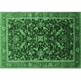 thumbnail image 1 of Ahgly Company Indoor Rectangle Oriental Emerald Green Industrial Area Rugs, 8' x 12', 1 of 4