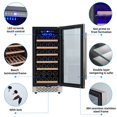 thumbnail image 3 of Aoile 23"D Wine Refrigerator Cooler with 28-bottle Capacity, Freestanding & Built-in Compressor Wine Cellar, 3 of 8