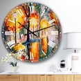thumbnail image 2 of Designart 'Street in Autumn' French Country Wall Clock, 2 of 3