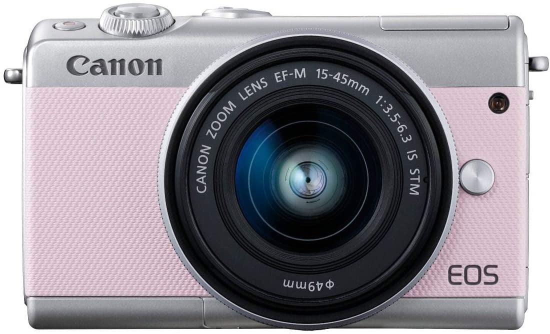 Canon EOS M100 Mirrorless Camera w/ 1545mm Lens WiFi, Bluetooth, and NFC Enabled (Pink
