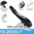 thumbnail image 3 of ABCISI Single Hole Punch, Heavy Duty Single Hole Punch, Paper Punch Portable Hand Held Hole Puncher for Tags Cards Plastic Cardboard (10MM Black), 3 of 11