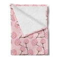 thumbnail image 2 of Floral Soft Flannel Fleece Throw Blanket, Hydrangea Flowers Drawing Simplistic Style Spring Twigs Print, Cozy Plush for Indoor and Outdoor Use, 70" x 90", Rose Multicolor, by Ambesonne, 2 of 5