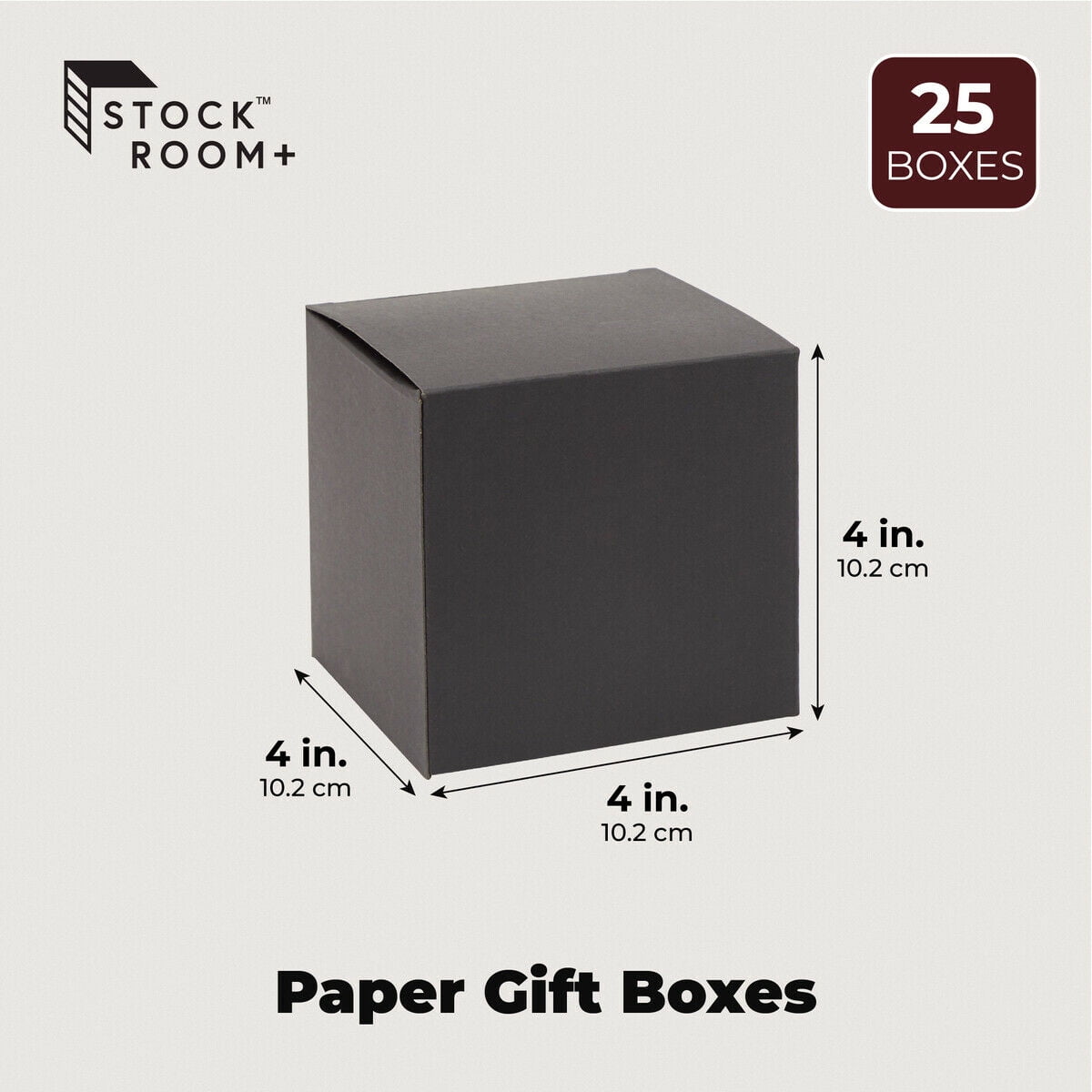 Buy 50 Pack Kraft Black Paper Gift Boxes, Bulk Set with Ribbon and