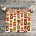 thumbnail image 3 of Ambesonne Tiki Bar Quilted Bedspread Set 3 Pcs, Retro Hawaiian, Queen Size, Multicolor, 3 of 3