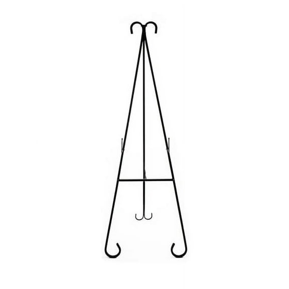 Metal Easel Display Stand - Decorative Black Picture Easel Stand for Wedding Sign, Painting, Poster, Cemetery - Tall Fancy Floor Art Easel Canvas Stand, Portable Heavy Duty Poster