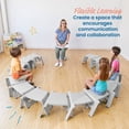 thumbnail image 3 of ECR4Kids Linking Stackable Classroom Stools, Portable Table, Flexible Seating, Light Grey, 4-Piece, 3 of 9