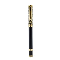 MANNYA Metal Signature Pen Refillable Roller Ball Pen Black Ink for Office Women Men