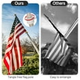 thumbnail image 4 of SnugNiture 6 ft Flag Pole, Professional Stainless Steel No Tangle Spinning Pole Flag Pole Kit Silver, 4 of 6