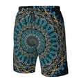 thumbnail image 5 of Kll Mandala Men'S Casual Summer Beach Shorts Hawaiian Shorts With Pockets-Large, 5 of 9