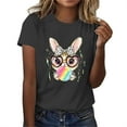 thumbnail image 2 of T Shirts for Women Woman's Fashion Cute Printing Leisure Round Neck Short Sleeved T-Shirts, 2 of 4