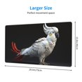thumbnail image 2 of Kdxio White Red Cockatoo Print Large Gaming Mouse Pad,Non-Slip Base,Water Resist Keyboard Pad for Gamer,Office & Home,29.5 x 15.8 in, 2 of 6