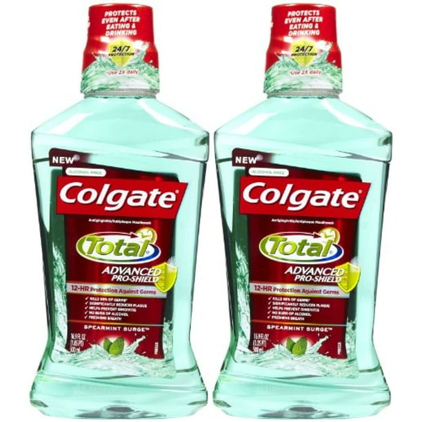 Colgate Total Advanced ProShield Mouthwash, Spearmint Surge 16.9 Oz