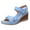 Sky Blue, variant on Women's Fashionable And Casual Summer Open-Toe Outwear Thick-Soled Wedge Heel Sandals Sky Blue 5.5