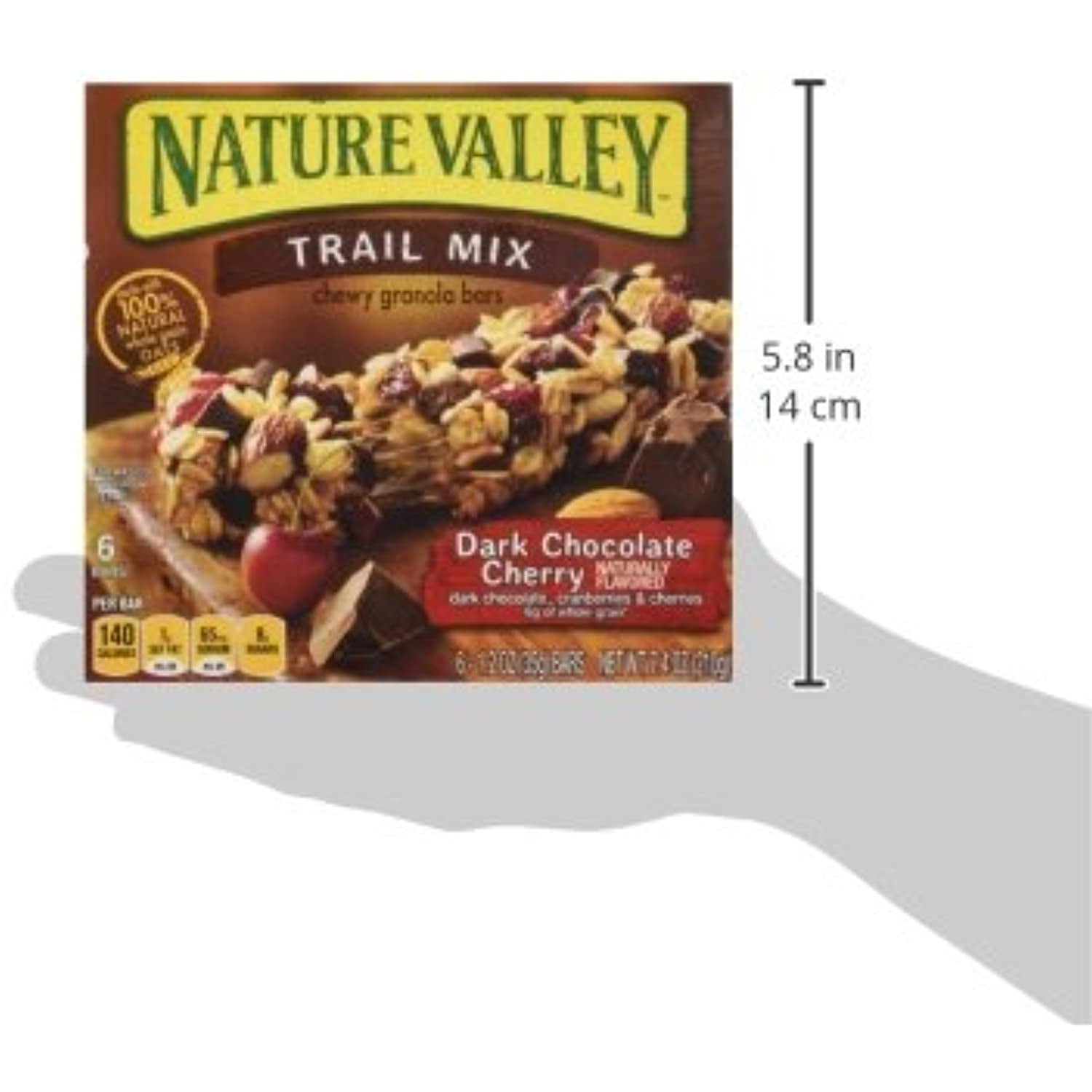 Nature Valley Chewy Trail Mix, Dark Chocolate Cherry Granola Bars 7.4 Oz (Pack Of 4)