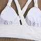 thumbnail image 4 of Traje de baño de 2 piezas para mujer, trajes de baño para mujer, conjunto de traje de baño dividido de color liso con tapete de esponja para mujer, 4 of 9