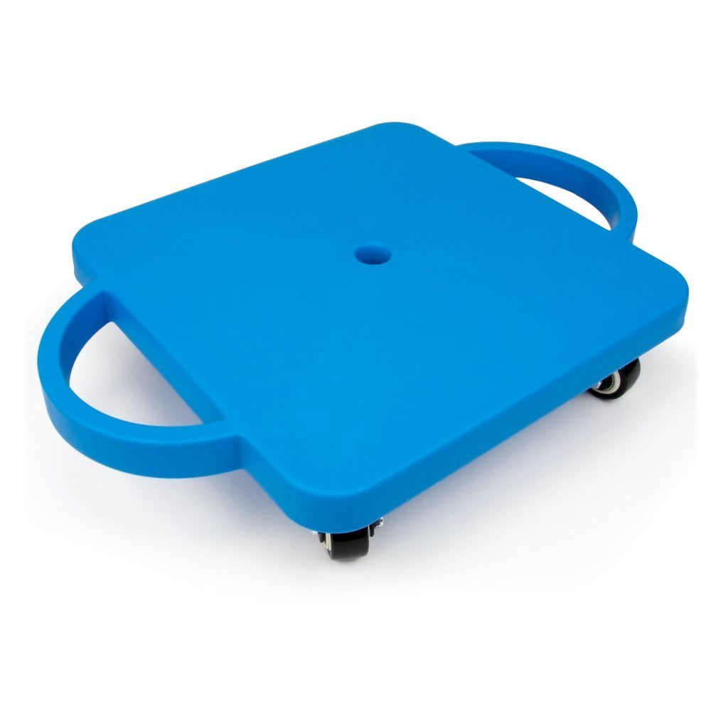 Sliding Board For Kids, Blue Non-skid Casters Slide Board Kids, Safety Handles by K-Roo Sports