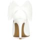 thumbnail image 5 of Zapatos de tacón de aguja con decoración de lazo y puntera en punta para mujer blanco, EE. UU. 6,5, 5 of 6