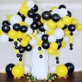 thumbnail image 3 of Kit de guirnalda de globos blancos y amarillos, globos de látex metálicos de color amarillo mostaza, amarillo, negro y dorado para Baby Shower, cumpleaños, girasol, abeja, decoración de fiesta, 3 of 5