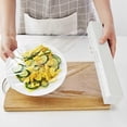 thumbnail image 1 of destyer Plastic Wrap Dispenser with Slicer Food Freshness Cling Film Storage Box Kitchen Gadget, Beige, 1 of 7