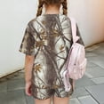 thumbnail image 6 of Grblisyd Girls Two Piece Sets Camo Maple Leaf Print Clothes Loose Short Sleeve Crew Neck Tshirts and Elastic Waist Shorts Casual Summer Outfits Size 7-8, 6 of 6