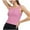 Pink, variant on XuJwPNcy Workout Tank Tops Woman Seamless Ribbed Crop Tank Tops for Ladies Sleeveless Scoop Neck High Support Bralettes