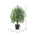 thumbnail image 4 of Vickerman 4' Artificial Japanese Maple Extra Full Bush, Rattan Basket, 4 of 5