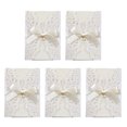 thumbnail image 1 of MasteelfCA 5pcs Creative Cut Birthday Invitations Hollow Invitations Cards with Bowknots (White), 1 of 7