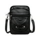 thumbnail image 2 of Mini bolso de hombro retro para mujer | Bolso bandolera de cuero lavado con múltiples compartimentos | Ajuste de teléfono celular de pantalla grande, bolsillos con cremallera, correa ajustable,, 2 of 6