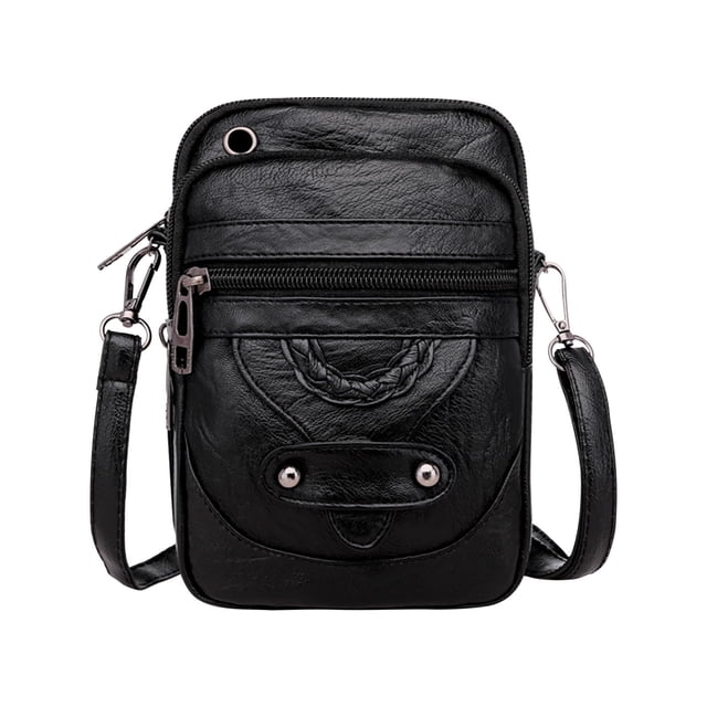 Birdeem Retro Shoulder Bag Mini Small Bag Multi-Compartment Large Screen Cell Phone Bag Women Cell Phone Bag Coin Purse