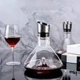 thumbnail image 5 of Homelife Glass Wine Decanter with Aerator Stainless Steel Filtration 12-Channel Aeration 1600ml Capacity Handcrafted Red Wine Carafe for Wine Bottles, 5 of 13