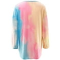 thumbnail image 6 of gakvbuo Plus Size Pullover Sweaters For Women Long Sleeve Sweatshirts Fall Tunic Tops 2020 Women's New Tie-dye Round neck Long Sleeve Top Casual Blouse, 6 of 9