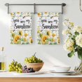 thumbnail image 3 of Sunflower Kitchen Towels Set of 2, Summer Botanical Bee Vintage Floral Wooden Absorbent Dish Towels for Kitchen, Microfiber Hand Towel, Quick Drying Tea Towel for Cleaning Decorative Dishcloths, 3 of 7