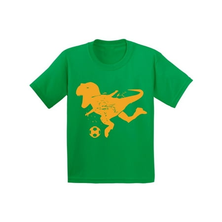 Soccer Clothing For Children Awkward Styles Soccer Dinosaur Youth Shirt Dinosaur Shirt for Boys Soccer Fans Girls Soccer Outfit Soccer Shirt for Kids Dinosaur Gifts for Boys and Girls Soccer T Shirt Dinosaur Sports Sports Fan ()