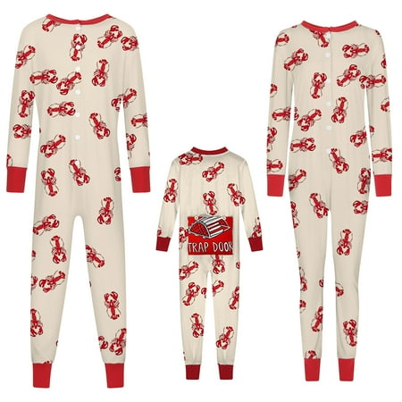 

Christmas Pajamas for Family Christmas Onesie Printed Xmas Family Matching Pjs One Piece Pajamas Set