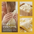 thumbnail image 6 of REGALWOVEN 2 Pack Pure Cotton Hand Towels with Rose Jacquard, Soft Absorbent Quick Dry Towel Set for Bathroom, Kitchen, Spa, Gym Yellow 29" x 13", 6 of 6