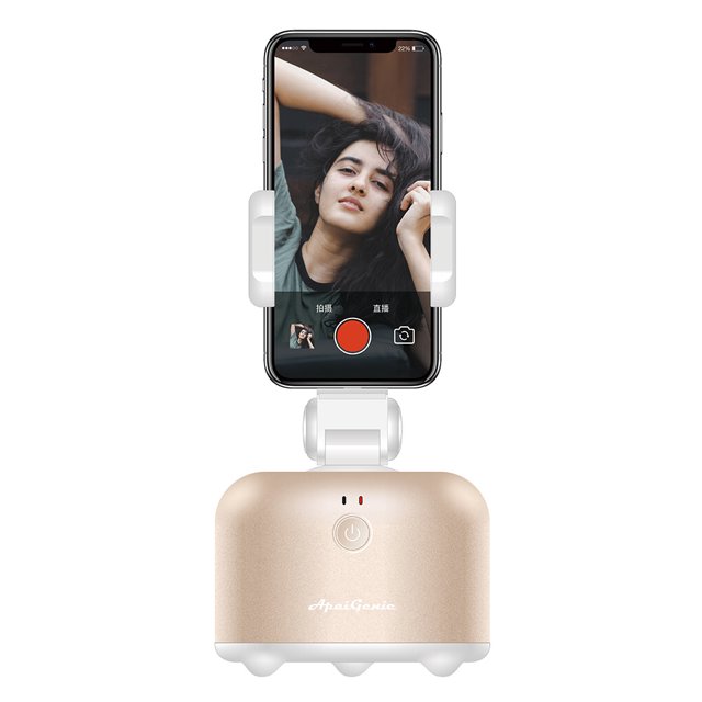 Cateissary apai genie2 Smart Holder Live Stream Auto Face Object Selfie Stick 360 Rotación Follow Vlog Camera Stand Teléfono y Comunicación oro