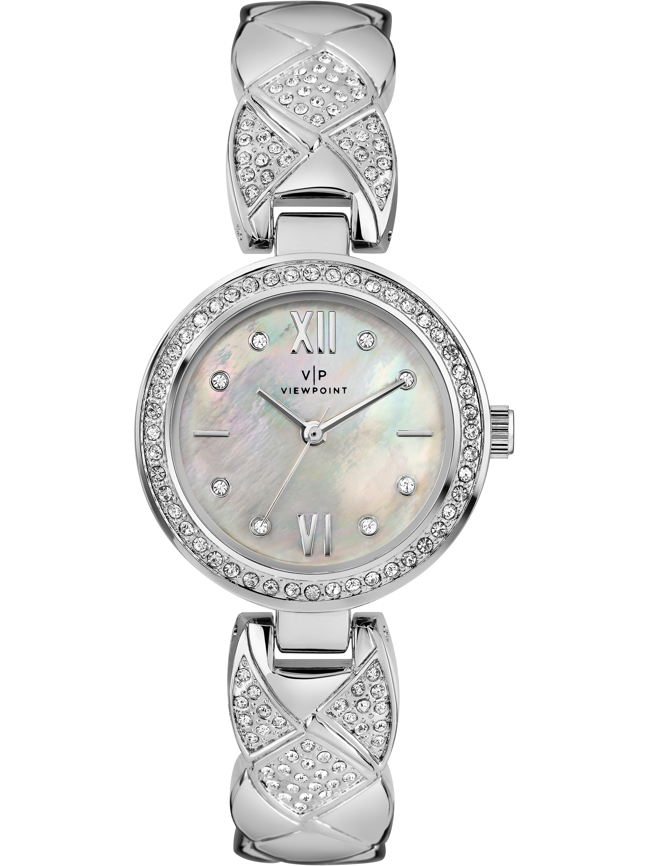 Women's 30mm Mother-of-Pearl Dial Watch, Silver-Tone Bracelet 