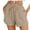 Khaki, variant on Sngxgn Womens Summer Shorts Casual Comfy Drawstring Elastic Waist Shorts with Pockets Beach Lightweight Shorts(Green,L)