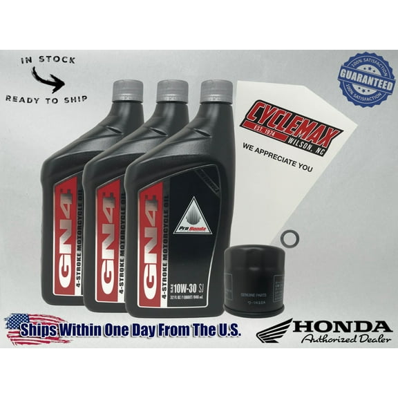 Cyclemax Standard GN4 10W-30 Oil Change Kit compatible with 2019-2025 Honda CB500X