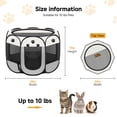 thumbnail image 4 of Dinosam Cat Playpen,29" Pop-up Cat Cage with Side Pocket,Pet Playpen for Small Animal Indoor Outside Kitten Playpen 29" Diameter 17" Height, 4 of 7