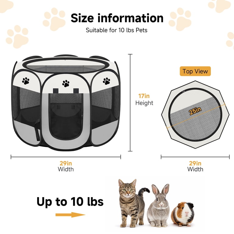 Dinosam Pop-Up Pet Playpen, 29" Portable Enclosure photo 4