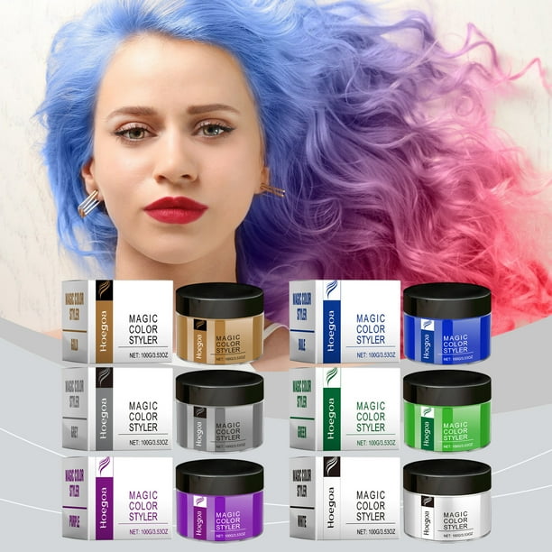 XWSHYW Herramientas para Teñir El Cabello Color Styler Color Hairdye Cera para Teñir El Cabello para Cambiar El Color Del Cabello Sin Dañarlo Crema Capilar Natural para Proporcionar Un Fantástico Col