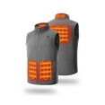 thumbnail image 1 of ORORO Heated Fleece Vest for Men with Battery, 4-Zone Heating Fleece Base Layer for Winter (Gray, S), 1 of 8